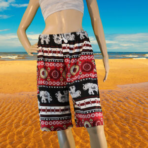 Bangkok Shorts with Elephant Pattern