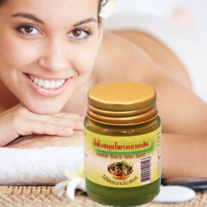 Herbal Bees Wax Balm x1 Woman Massage on Table