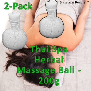 Namtarn Beauty Thai Massage Ball x2 img 1 Woman on Massage Table with product
